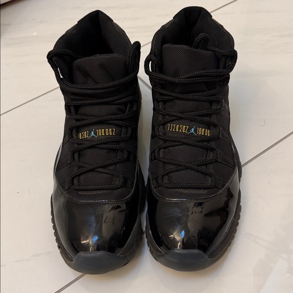 AIR Jordan 11 Retro Black Gamma Blue High Top Sneakers Size 13 - Picture 3 of 12